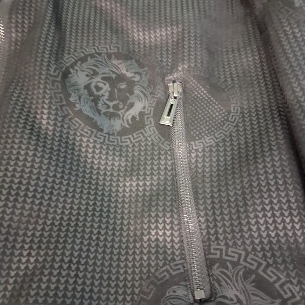 Mens VIP Collection Soft Monochrome Lion Print‎ Bomber Jacket  Medium Streetwear - Picture 11 of 16